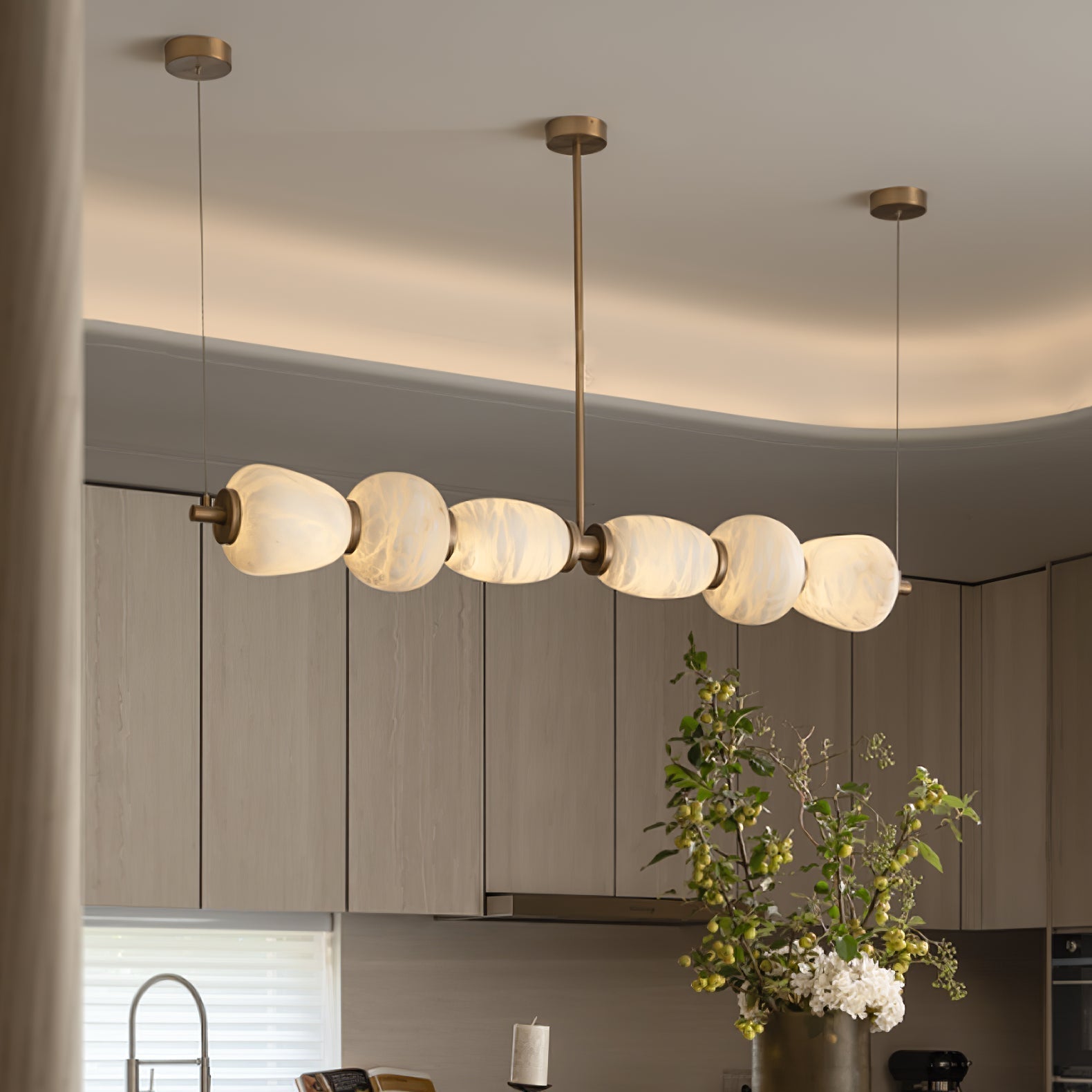 Cyrilla Alabaster Linear Pendant Light - Letslighting