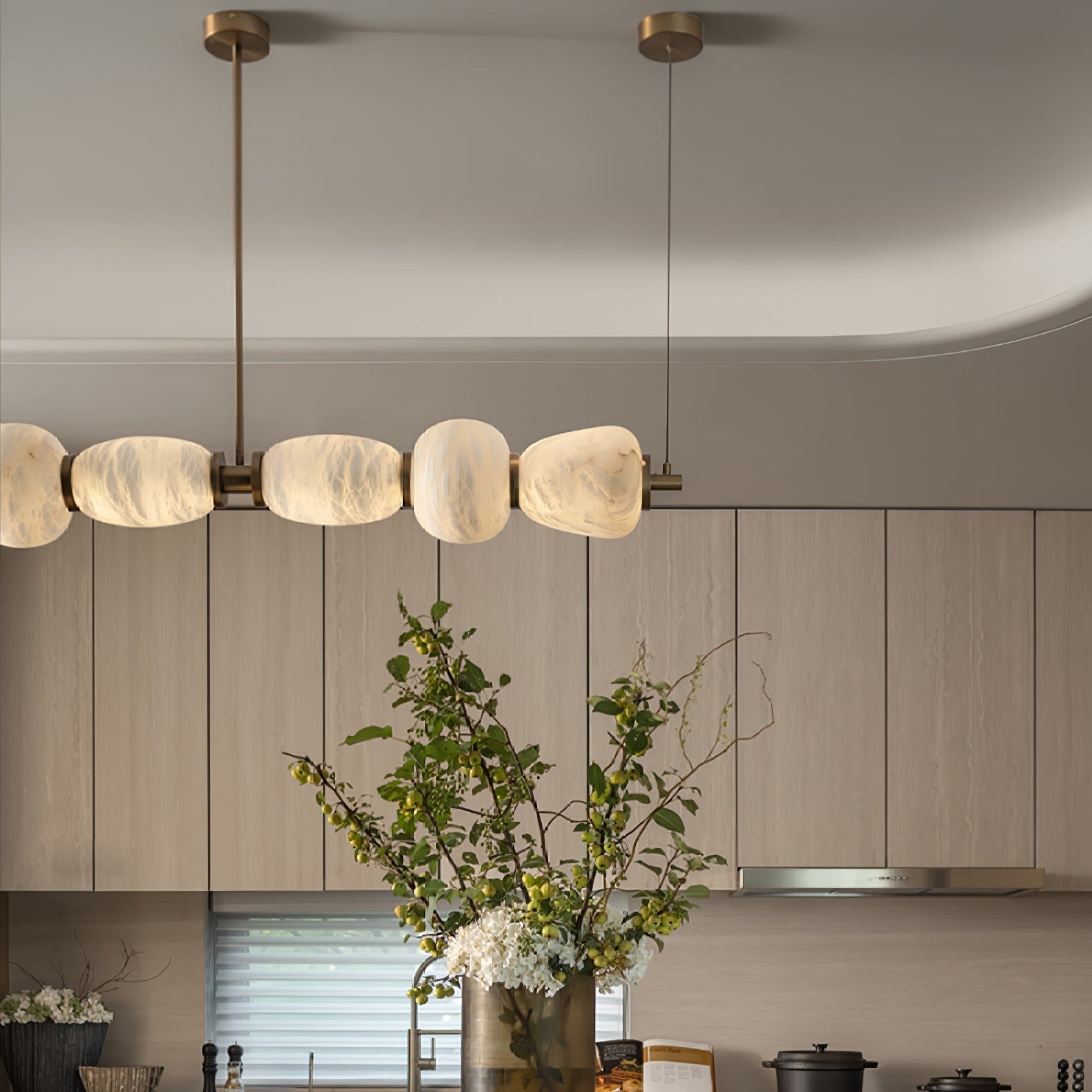Cyrilla Alabaster Linear Pendant Light - Letslighting