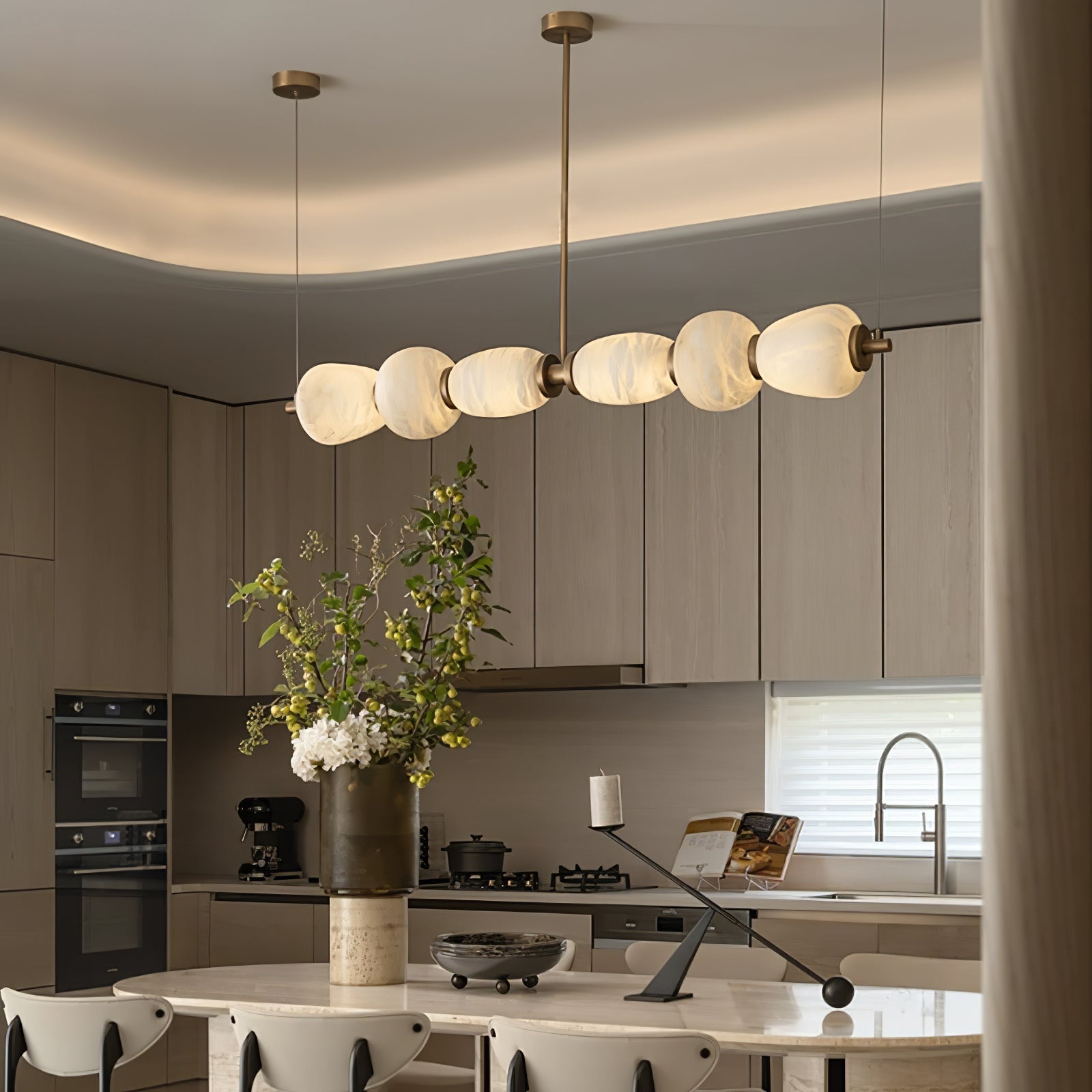 Cyrilla Alabaster Linear Pendant Light - Letslighting
