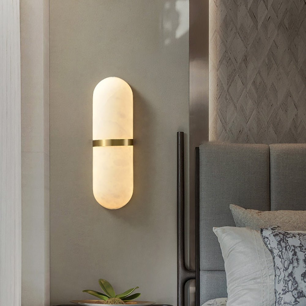 Ostruvyd Luxury Pill Alabaster Wall Lamp - Lamp Copper