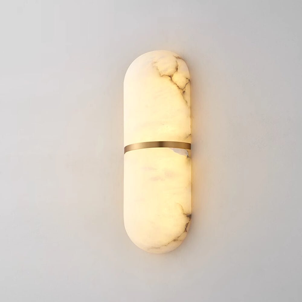 Ostruvyd Luxury Pill Alabaster Wall Lamp - Lamp Copper