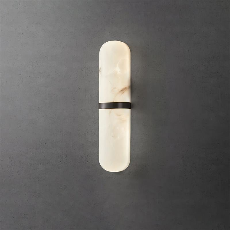 Ostruvyd Luxury Pill Alabaster Wall Lamp - Lamp Copper