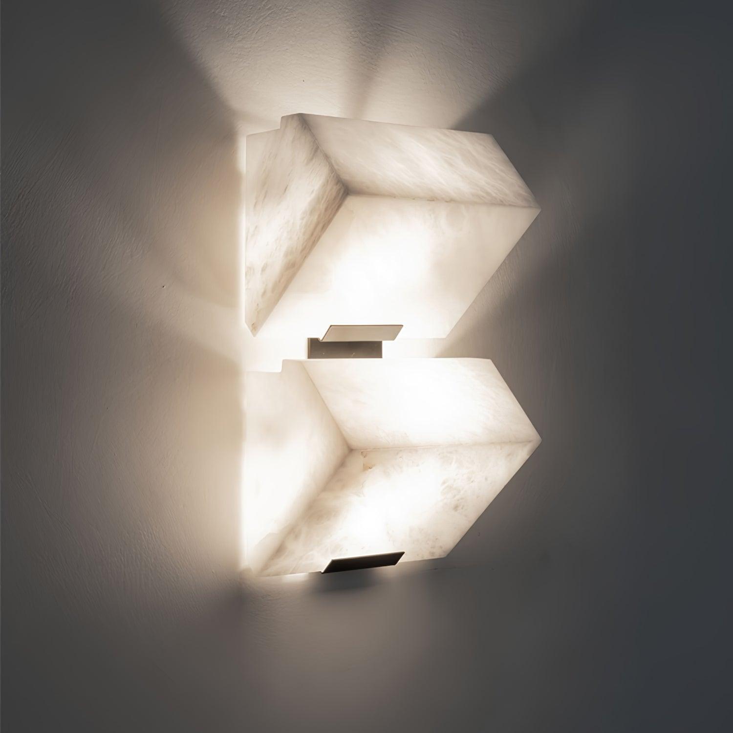 Qvistuvyn Staircase Metal Alabaster Wall Lamp - Lamp Copper