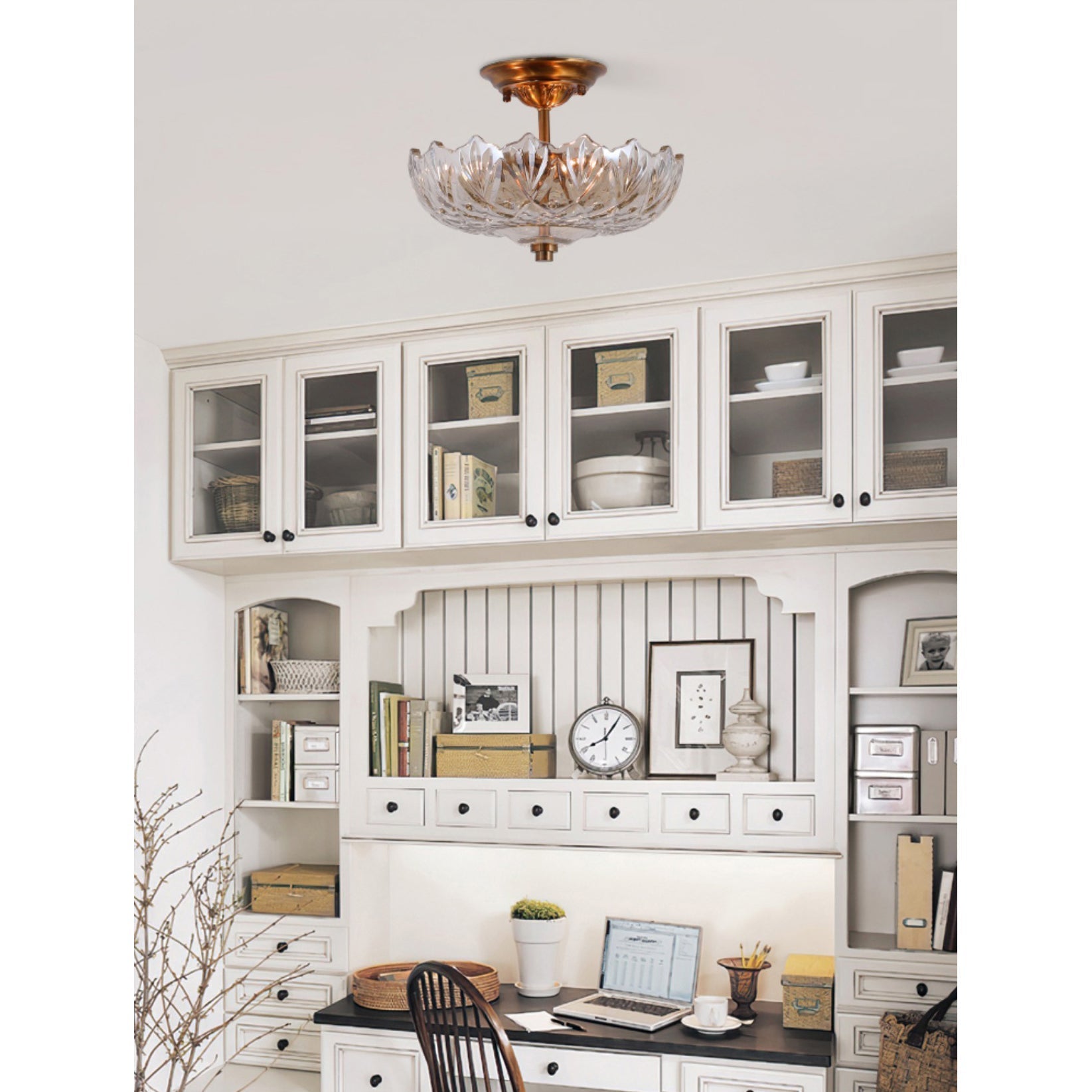 Qvistuvyi Postmodern Luxury Glass Ceiling Lamp - Lamp Copper