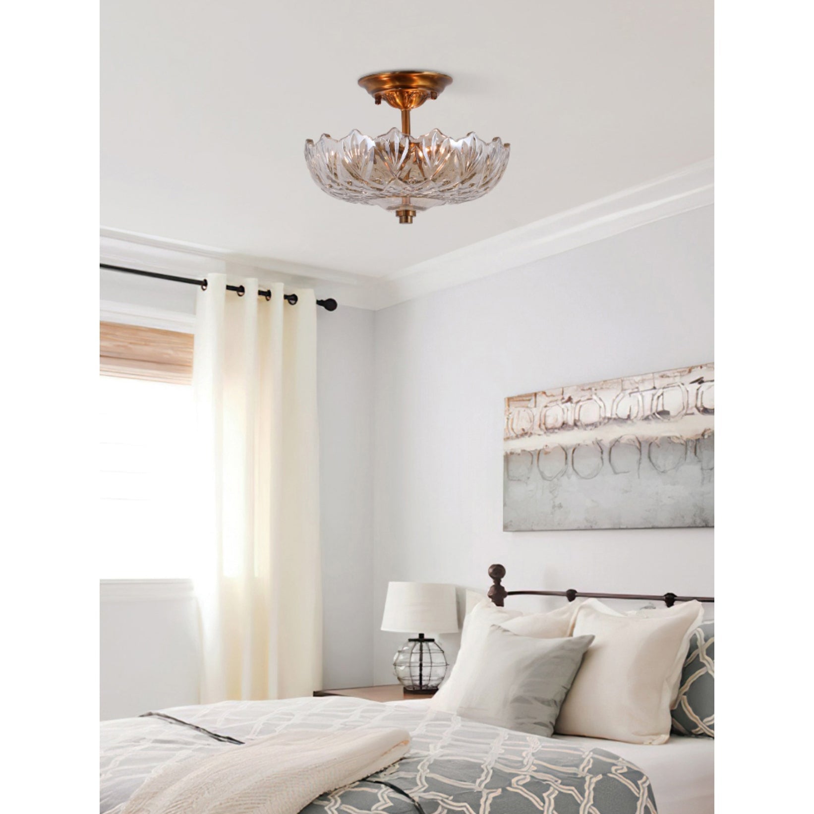Qvistuvyi Postmodern Luxury Glass Ceiling Lamp - Lamp Copper