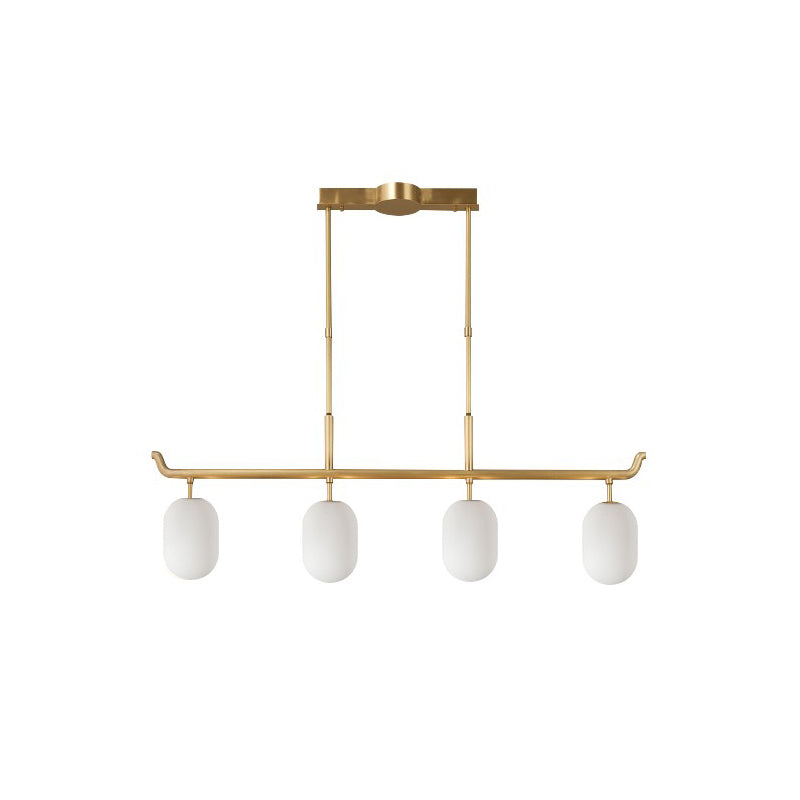 Sifuvyn Modern Geometric Glass Chandelier - Lamp Copper