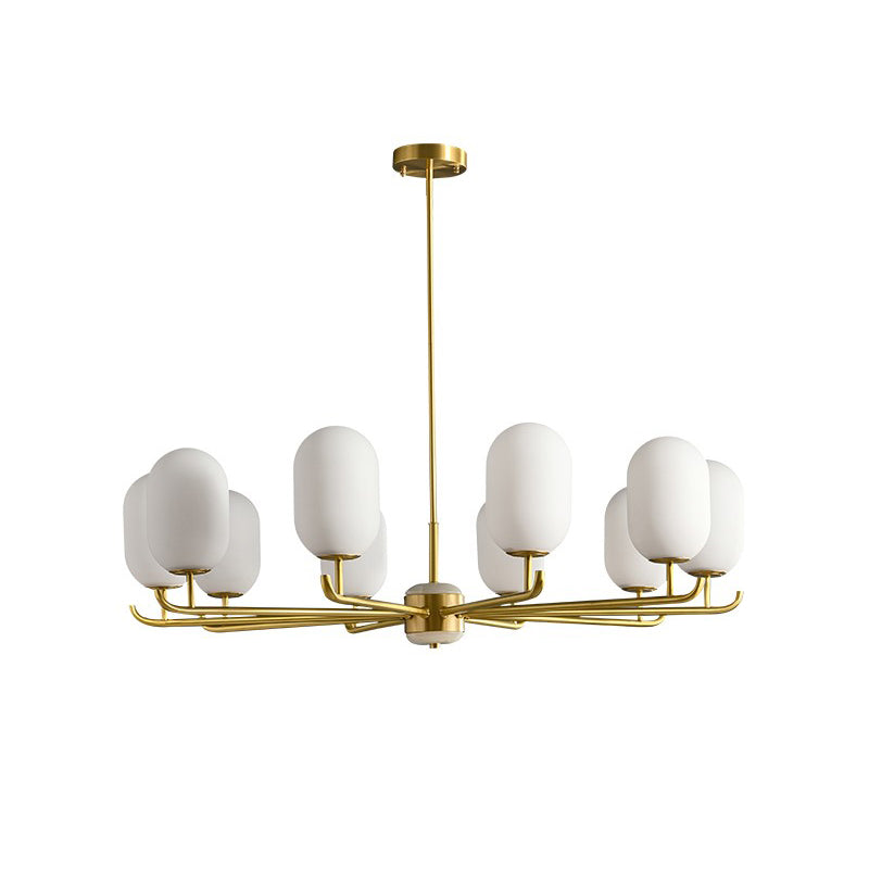 Sifuvyn Modern Geometric Glass Chandelier - Lamp Copper