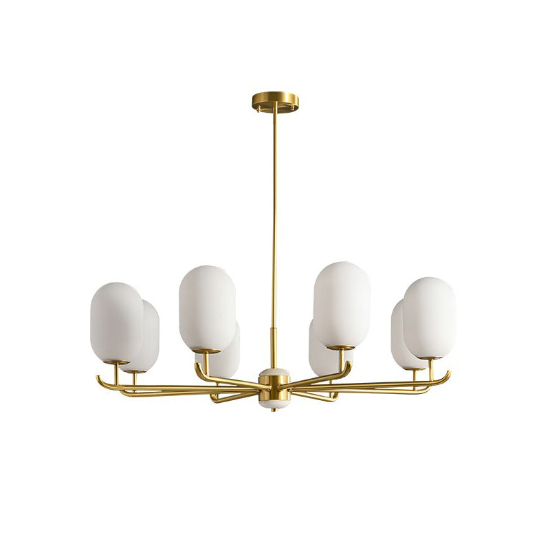 Sifuvyn Modern Geometric Glass Chandelier - Lamp Copper