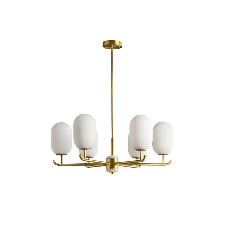 Sifuvyn Modern Geometric Glass Chandelier - Lamp Copper