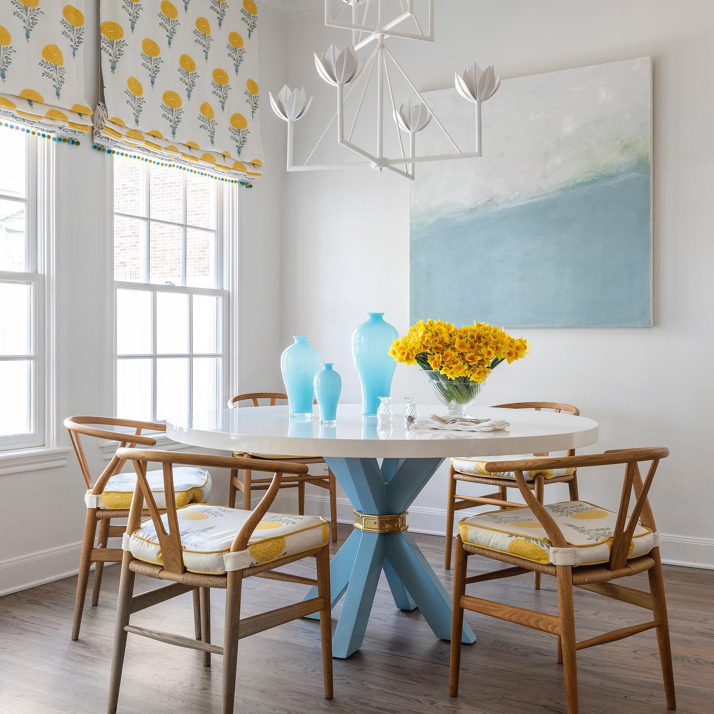 Alberto Modern Minimalist Floral Brass Chandelier - Lamp Copper