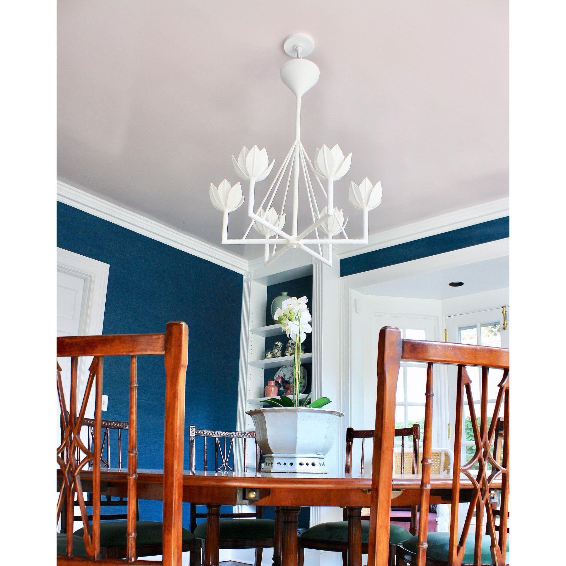 Alberto Modern Minimalist Floral Brass Chandelier - Lamp Copper