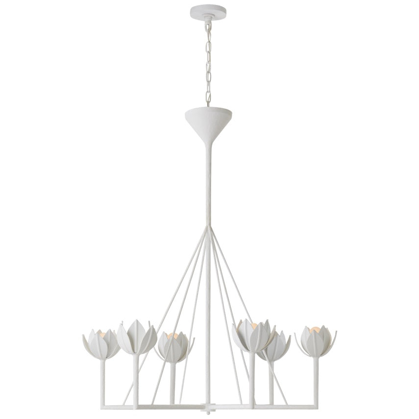 Alberto Modern Minimalist Floral Brass Chandelier - Lamp Copper