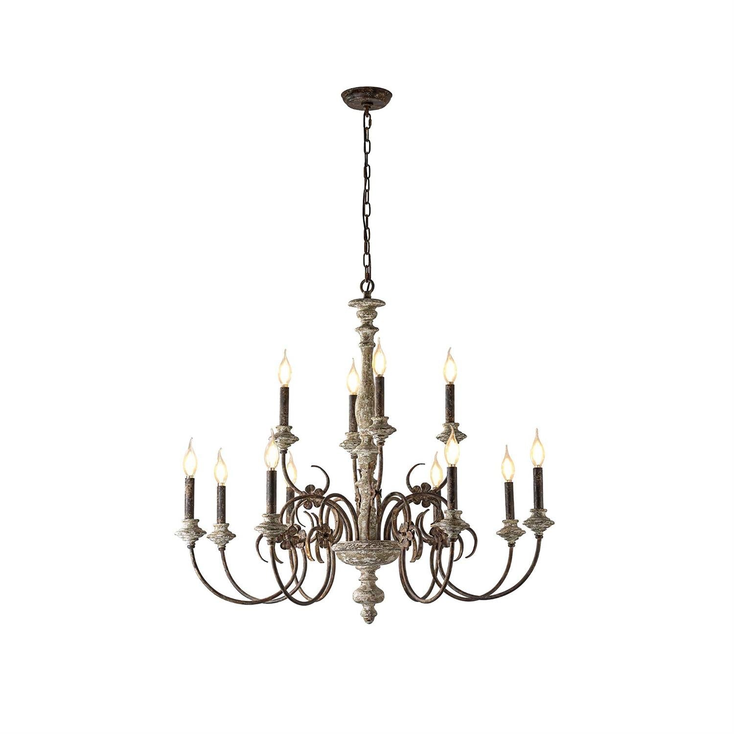 Waegnuvyn Chandelier Métal Bougie Traditionnel Salon - Neutralighting