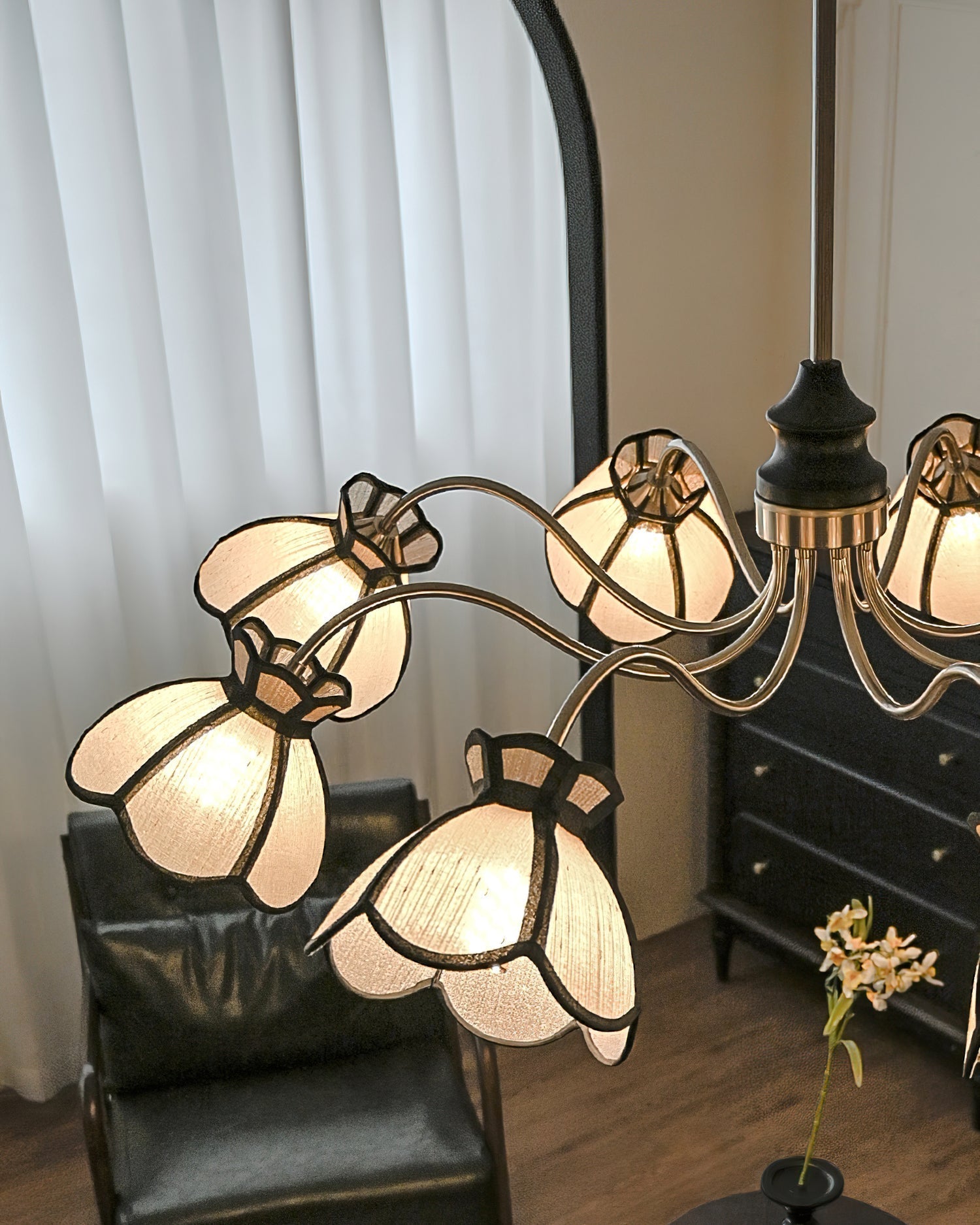 Alessio Chandelier Floral Vintage Glow - Letslighting