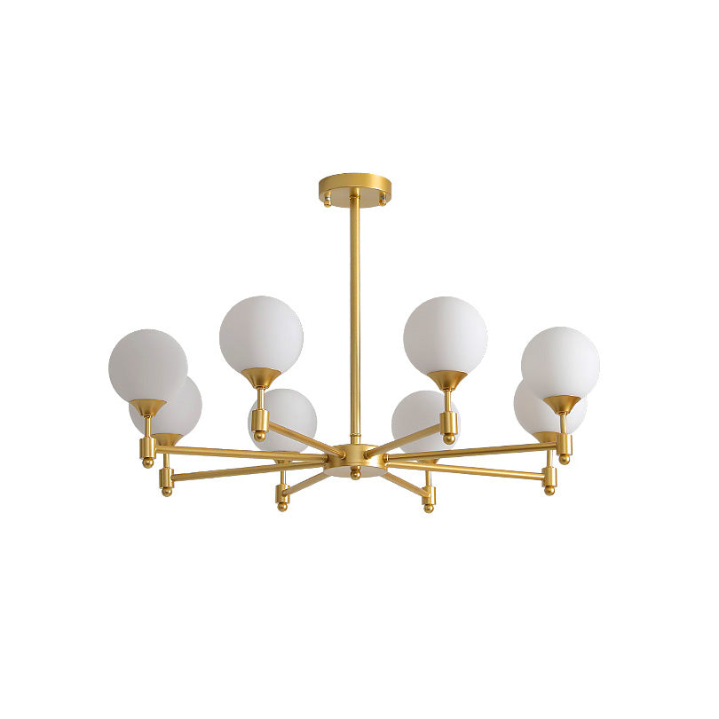 Vatnuvyi Minimalist Globe Glass Chandelier - Lamp Copper