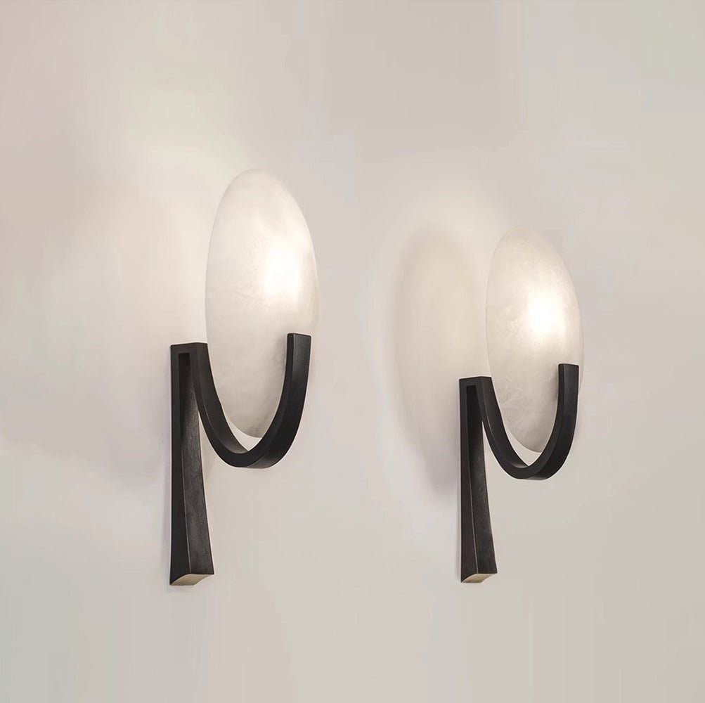 Althea Minimalist Alabaster Wall Lamp - Neutralighting