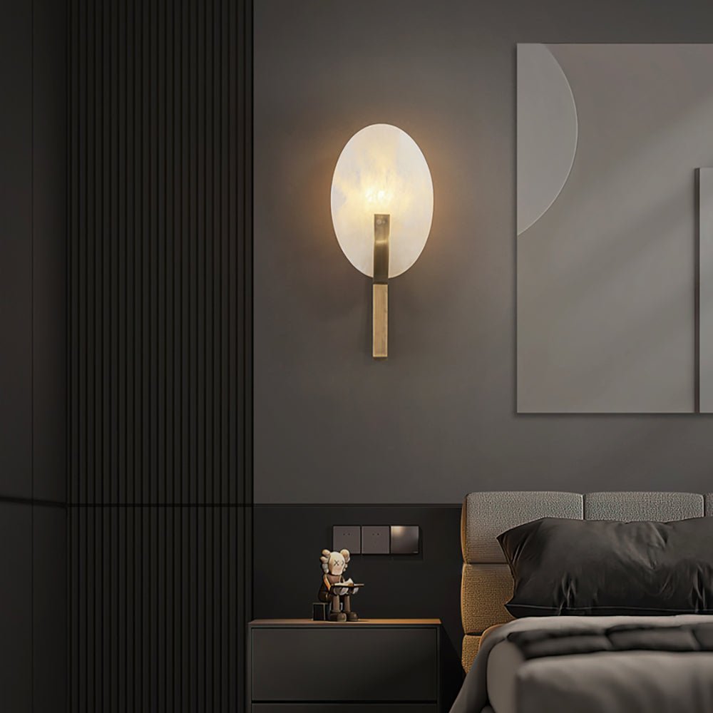 Althea Minimalist Alabaster Wall Lamp - Neutralighting