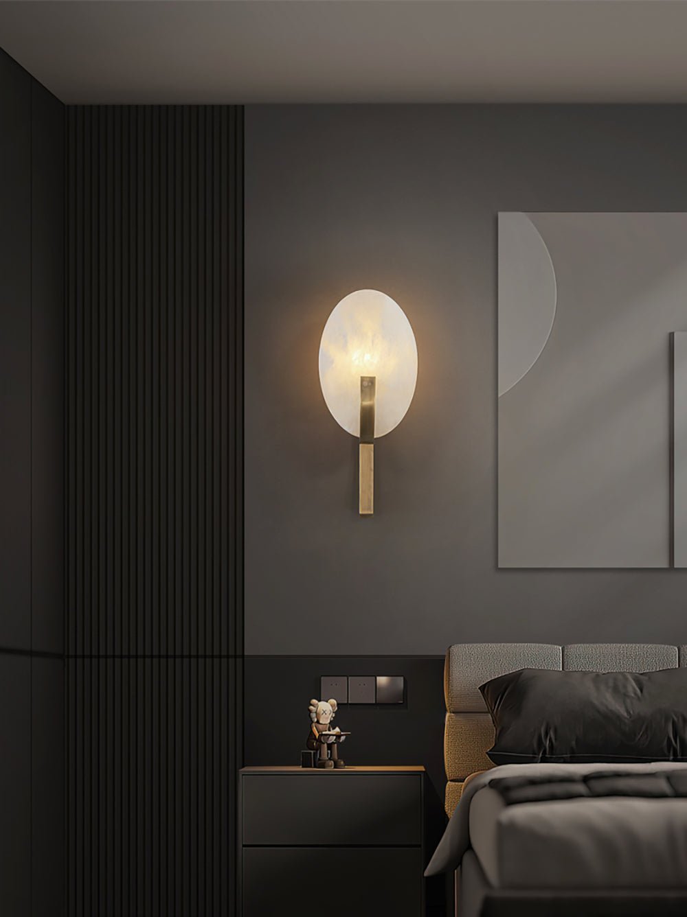 Althea Minimalist Alabaster Wall Lamp - Neutralighting