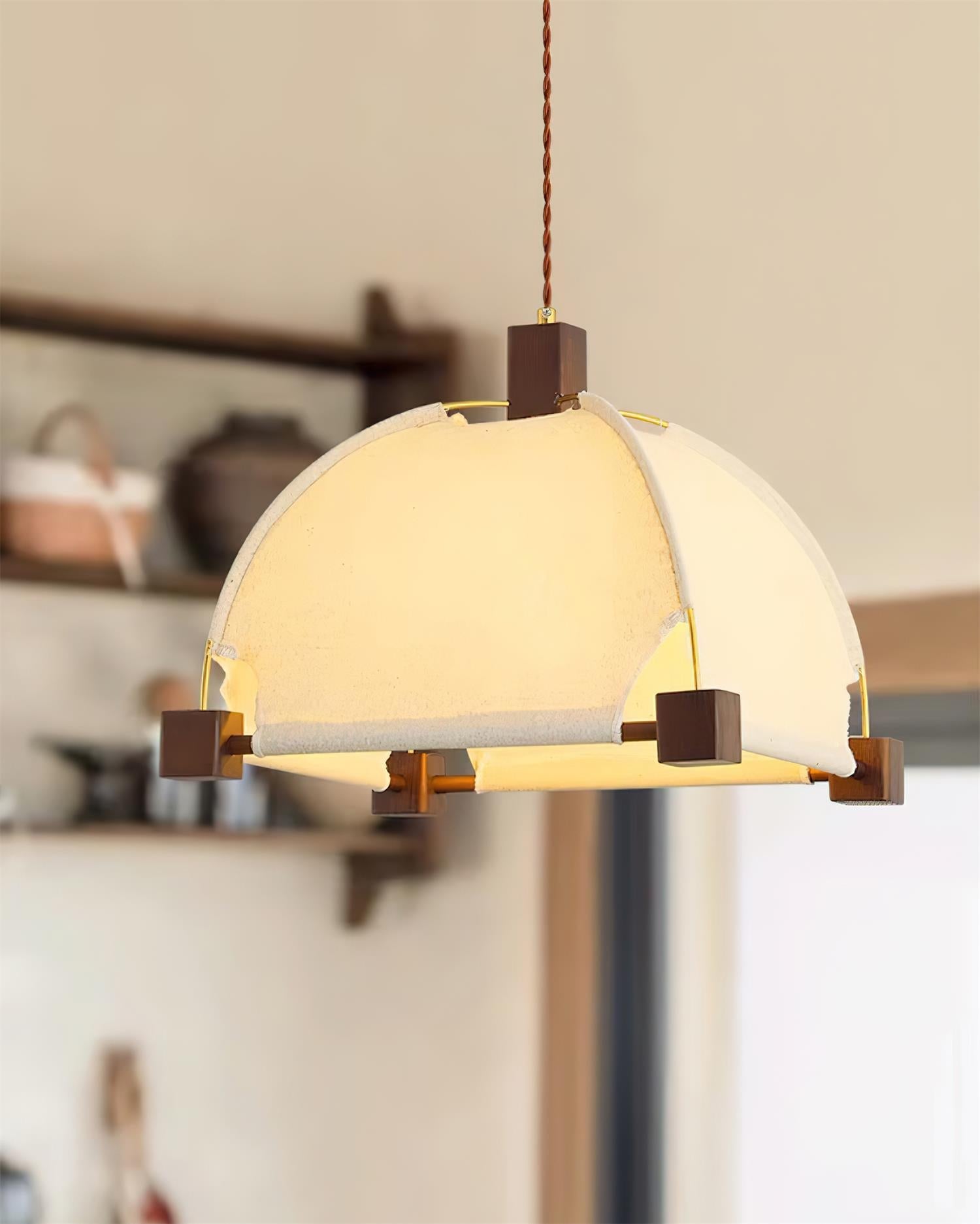 Allegra Pendant Lamp Fabric Frame Minimalist - Letslighting