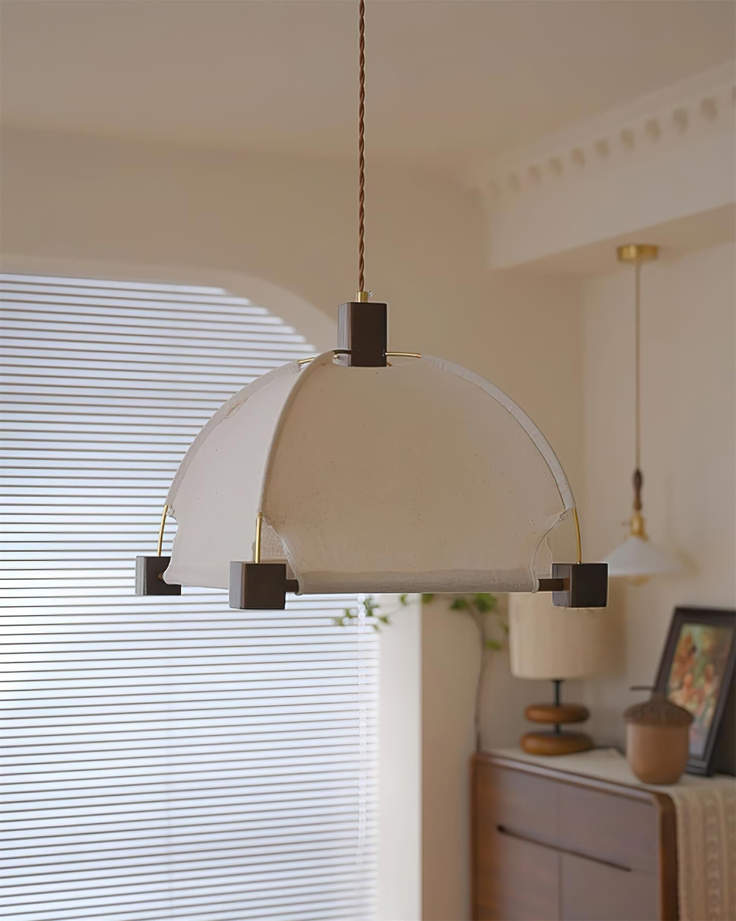 Allegra Pendant Lamp Fabric Frame Minimalist - Letslighting