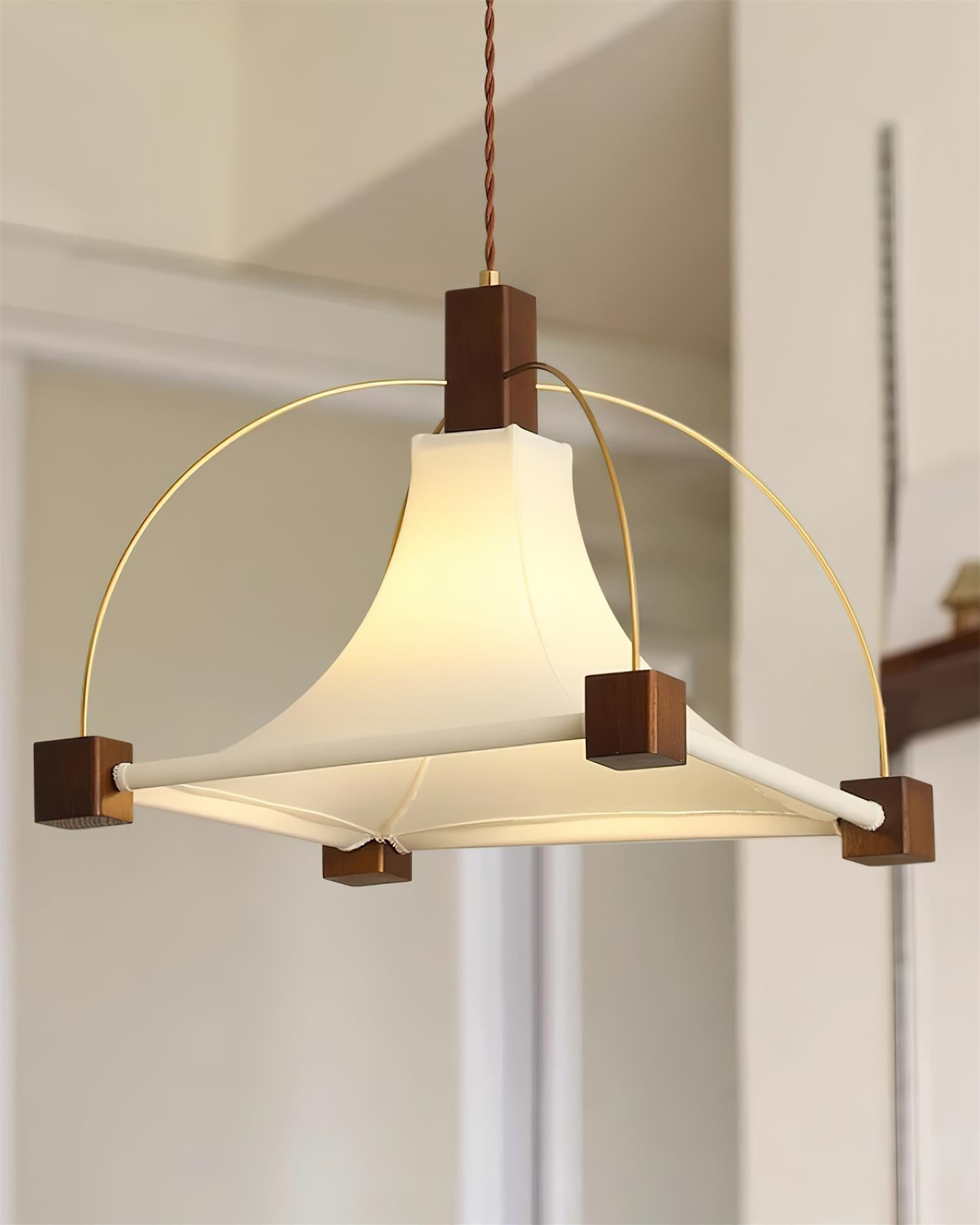 Allegra Pendant Lamp Fabric Frame Minimalist - Letslighting