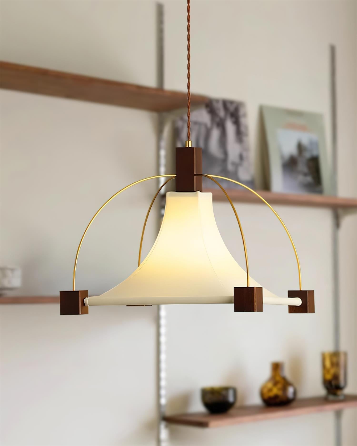 Allegra Pendant Lamp Fabric Frame Minimalist - Letslighting