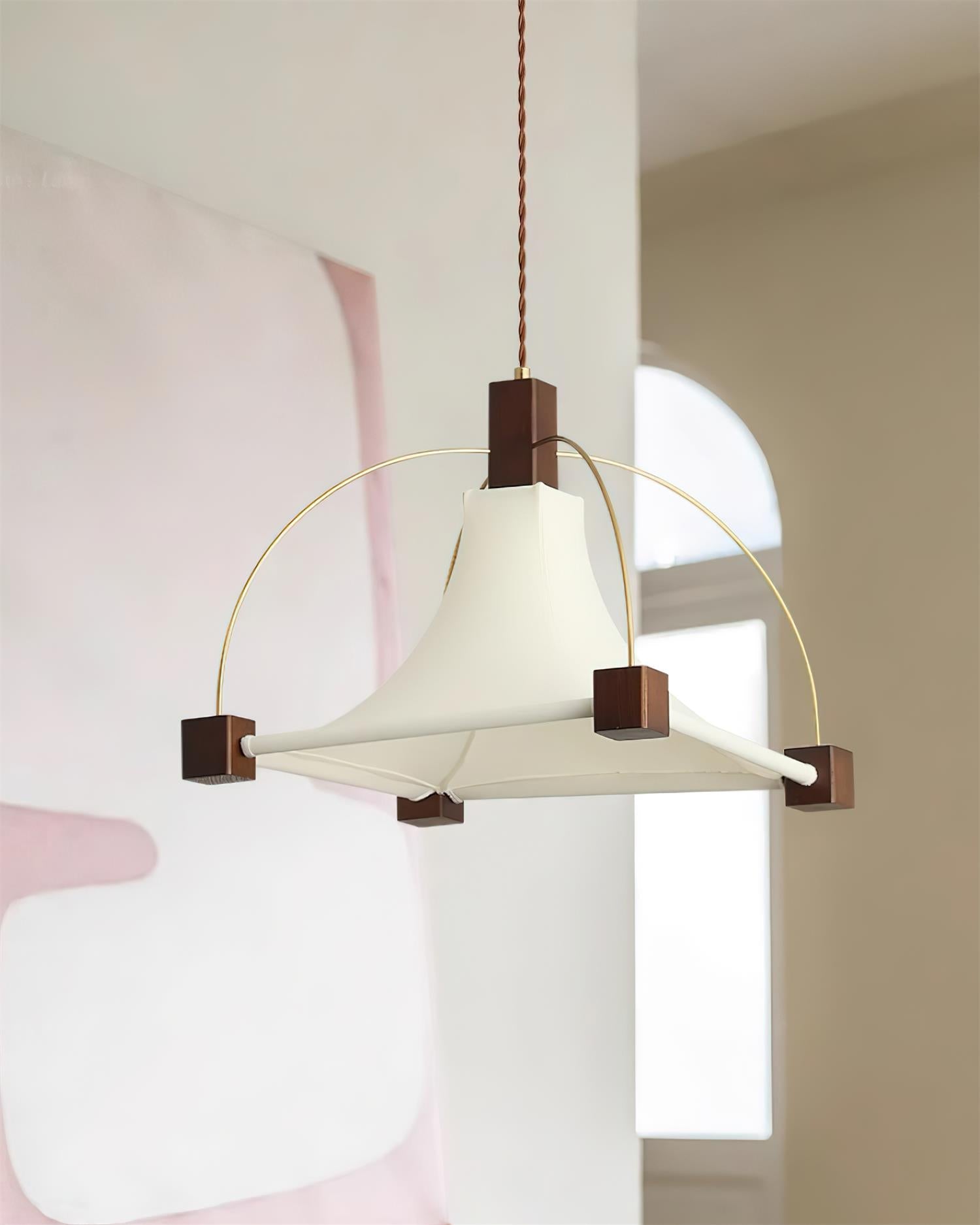 Allegra Pendant Lamp Fabric Frame Minimalist - Letslighting