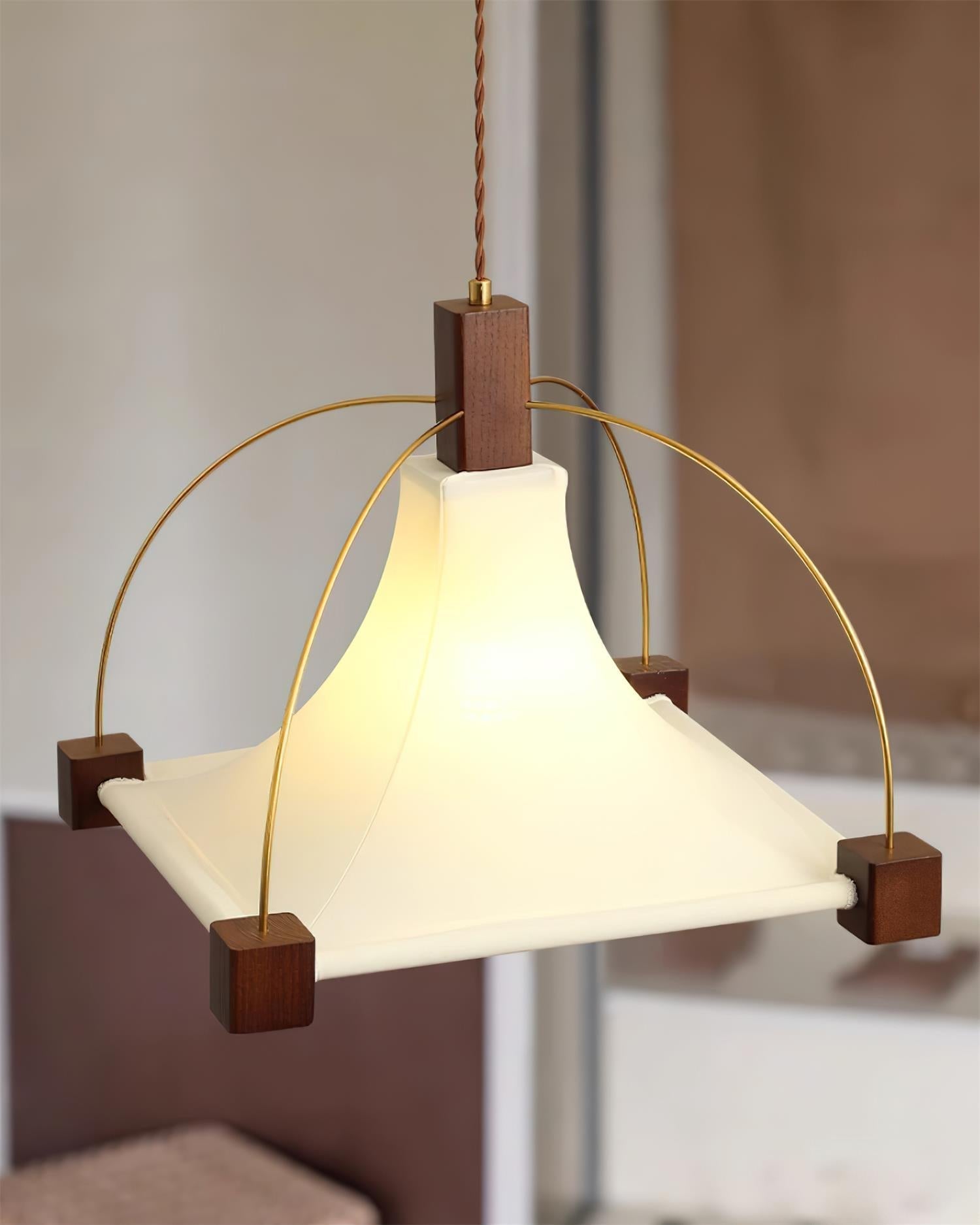 Allegra Pendant Lamp Fabric Frame Minimalist - Letslighting