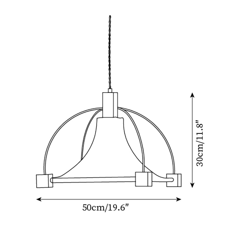 Allegra Pendant Lamp Fabric Frame Minimalist - Letslighting