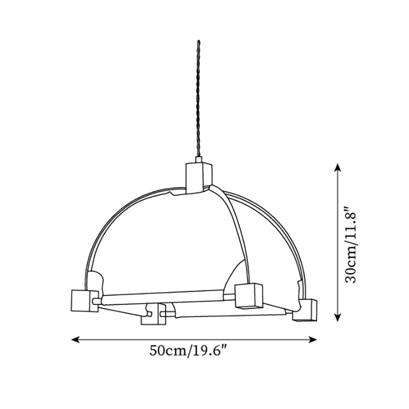 Allegra Pendant Lamp Fabric Frame Minimalist - Letslighting