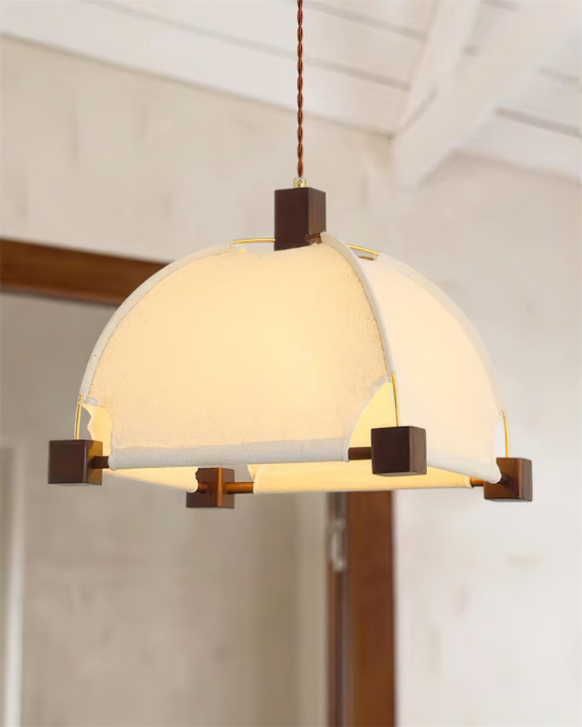 Allegra Pendant Lamp Fabric Frame Minimalist - Letslighting
