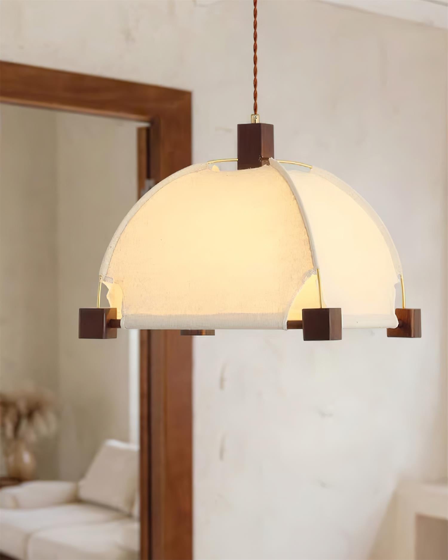 Allegra Pendant Lamp Fabric Frame Minimalist - Letslighting