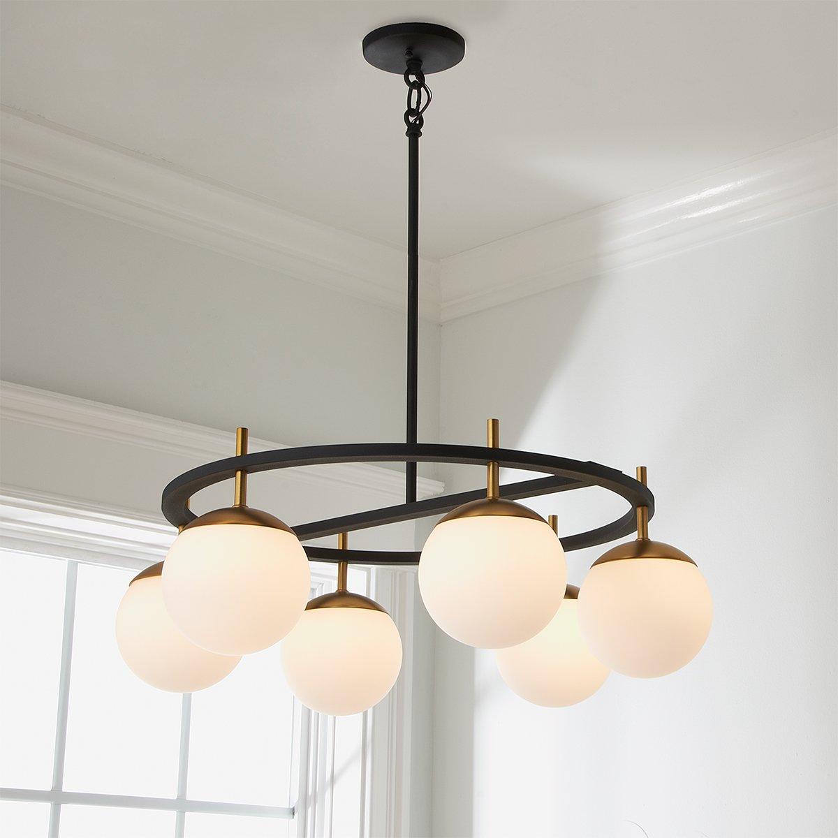Ornuvyn Modern Minimalist Glass Chandelier - Lamp Copper