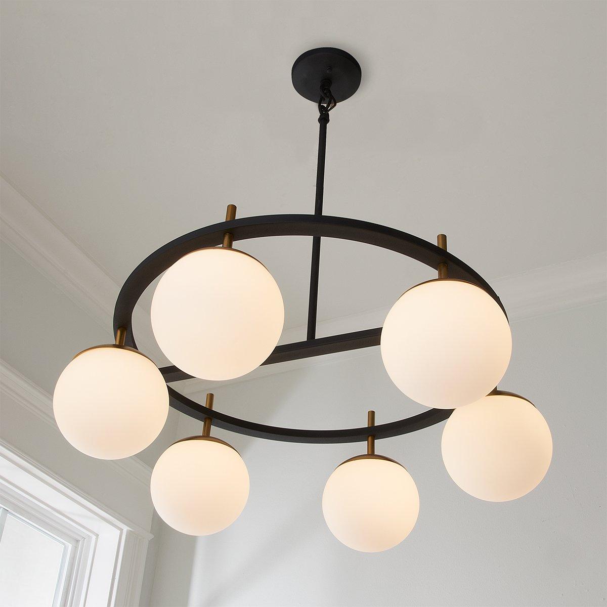 Ornuvyn Modern Minimalist Glass Chandelier - Lamp Copper