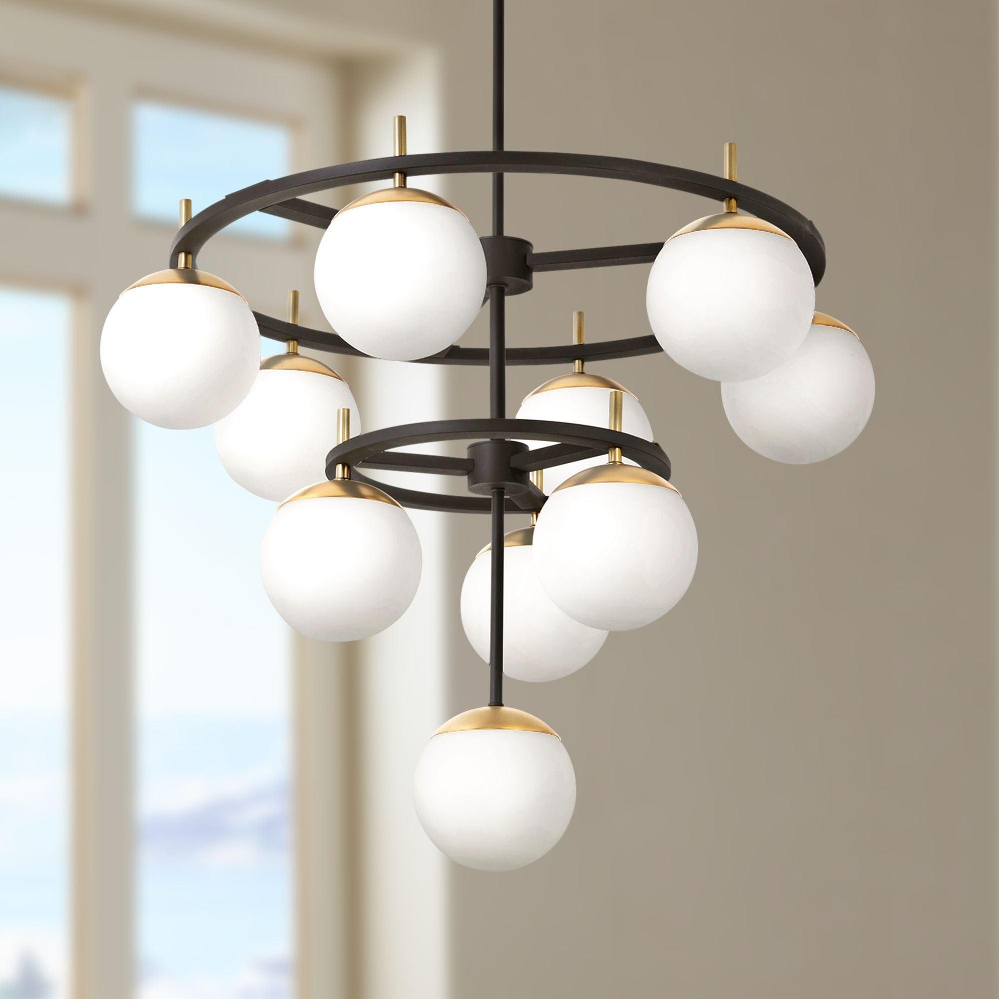 Ornuvyn Modern Minimalist Glass Chandelier - Lamp Copper