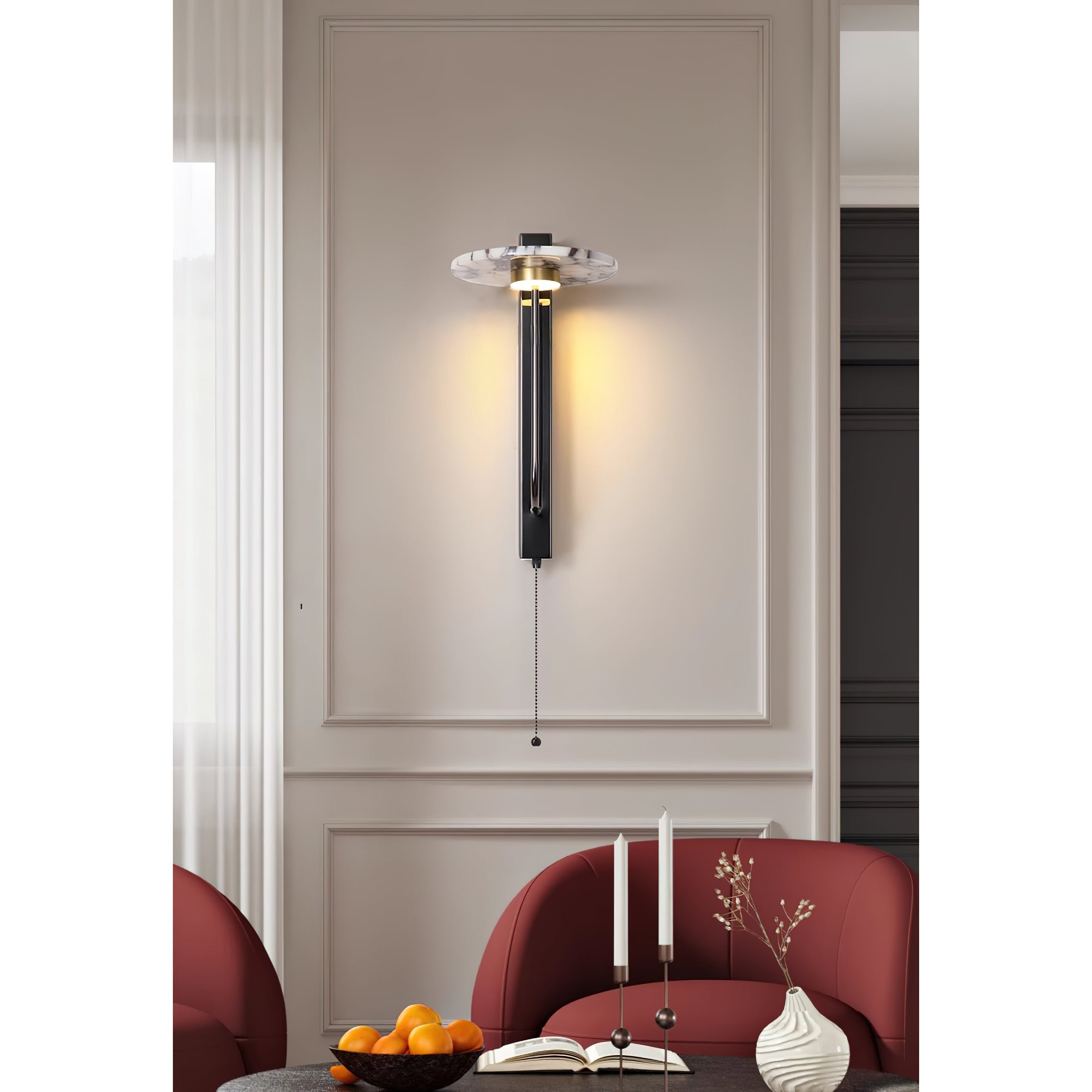 Aevuvyn Modern Minimalist Marble Wall Lamp - Lamp Copper
