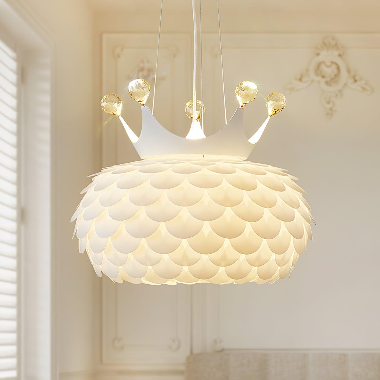 Solara Lampe suspendue en acrylique à couronne festonnée fantaisiste - Neutralighting