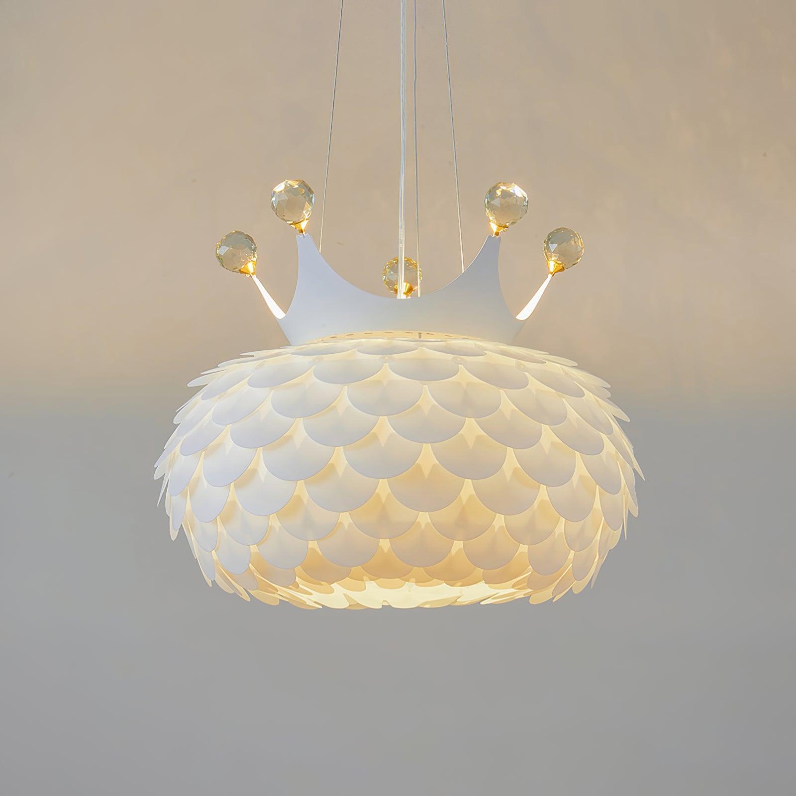 Solara Lampe suspendue en acrylique à couronne festonnée fantaisiste - Neutralighting
