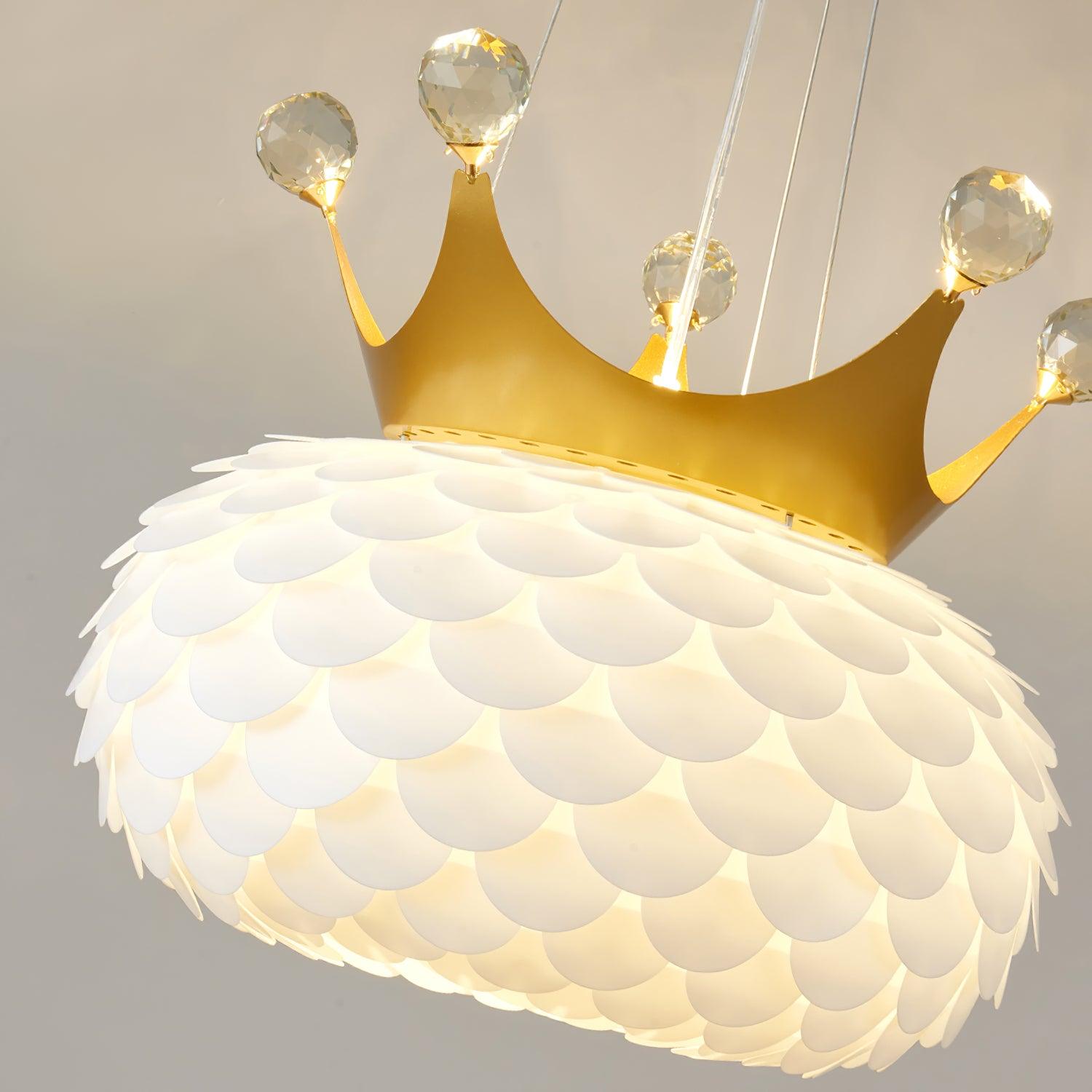 Solara Lampe suspendue en acrylique à couronne festonnée fantaisiste - Neutralighting