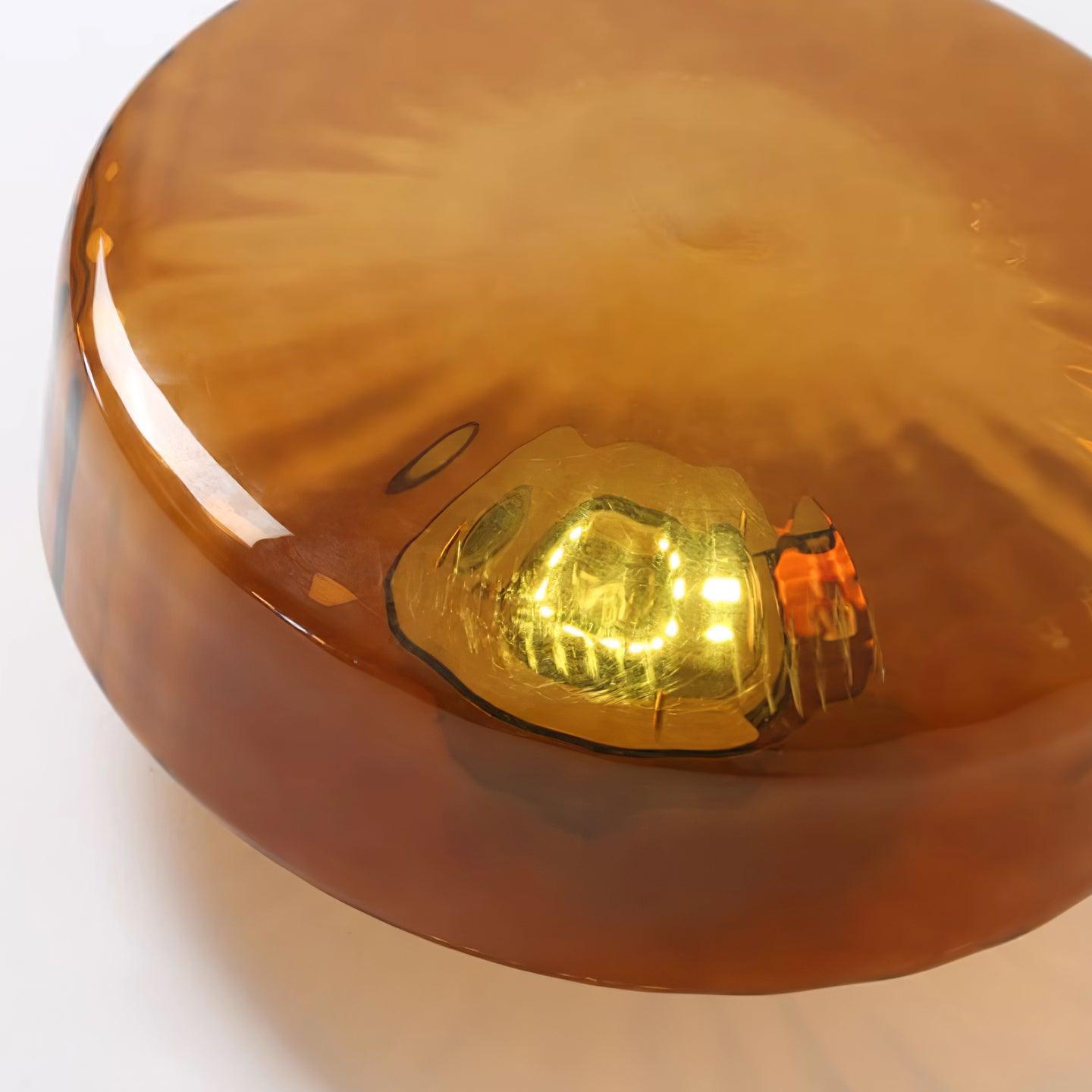 June Plafonnier Ambre Verre - Neutralighting
