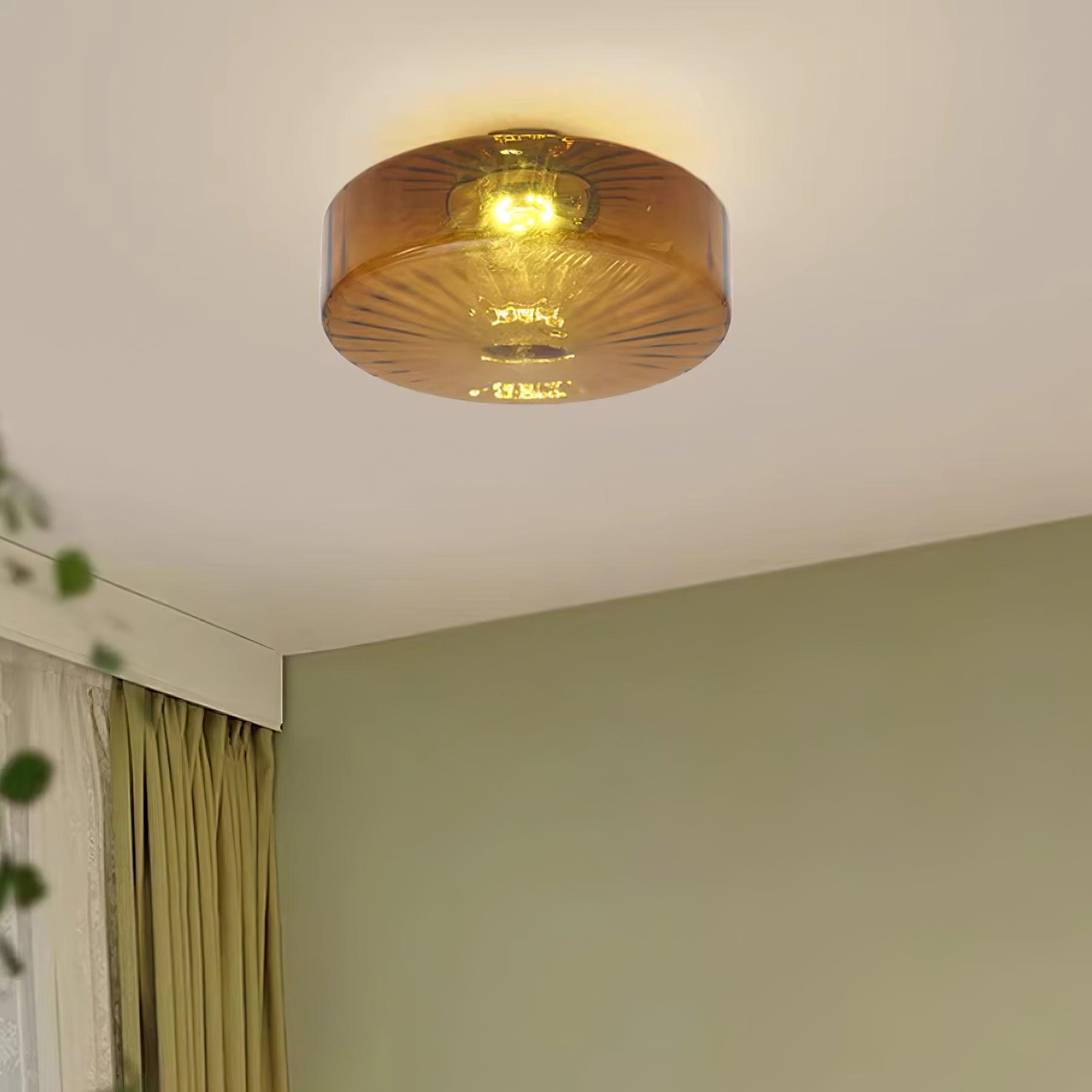 June Plafonnier Ambre Verre - Neutralighting