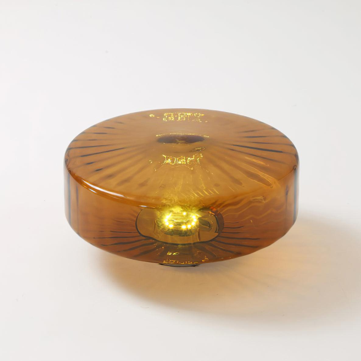 June Plafonnier Ambre Verre - Neutralighting