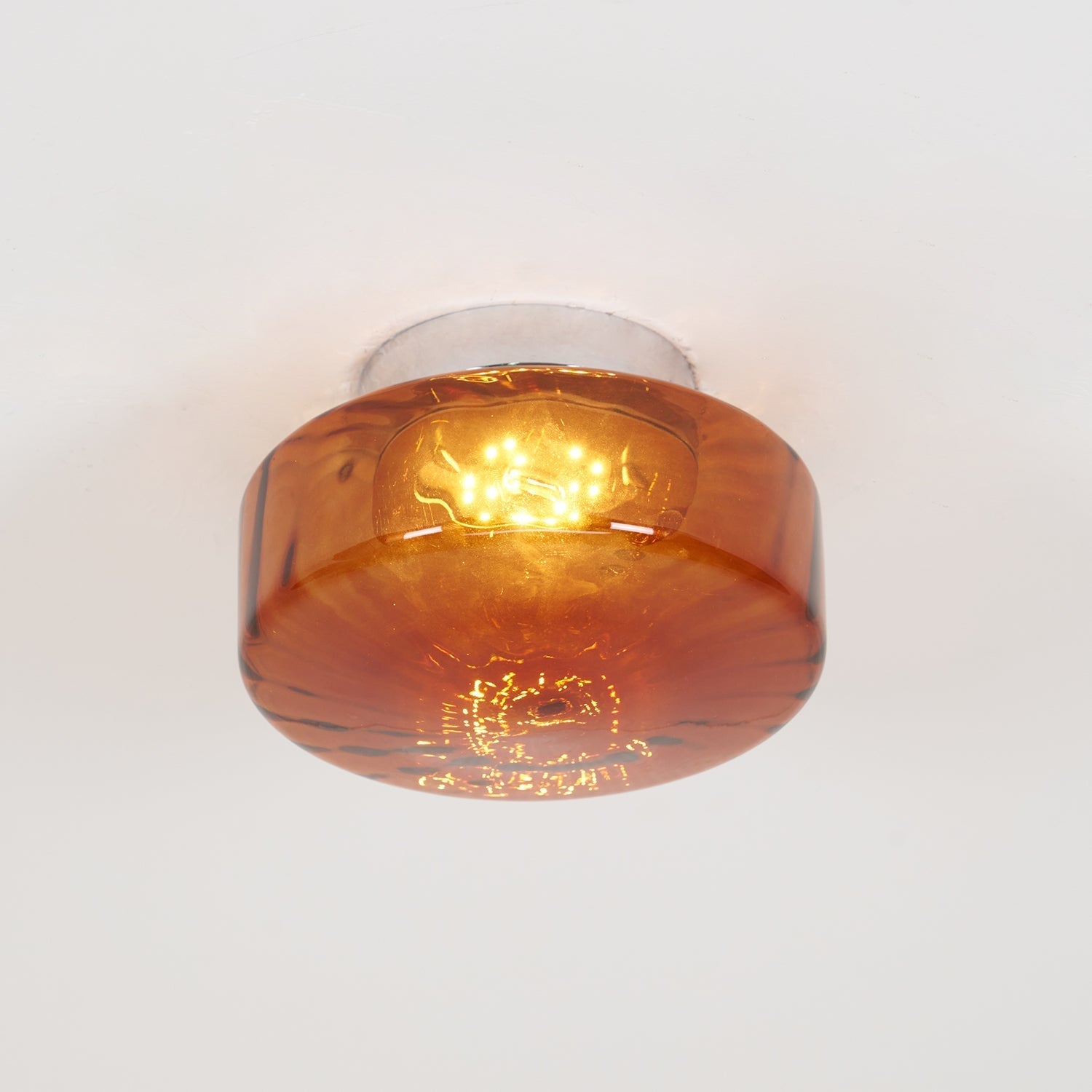 June Plafonnier Ambre Verre - Neutralighting