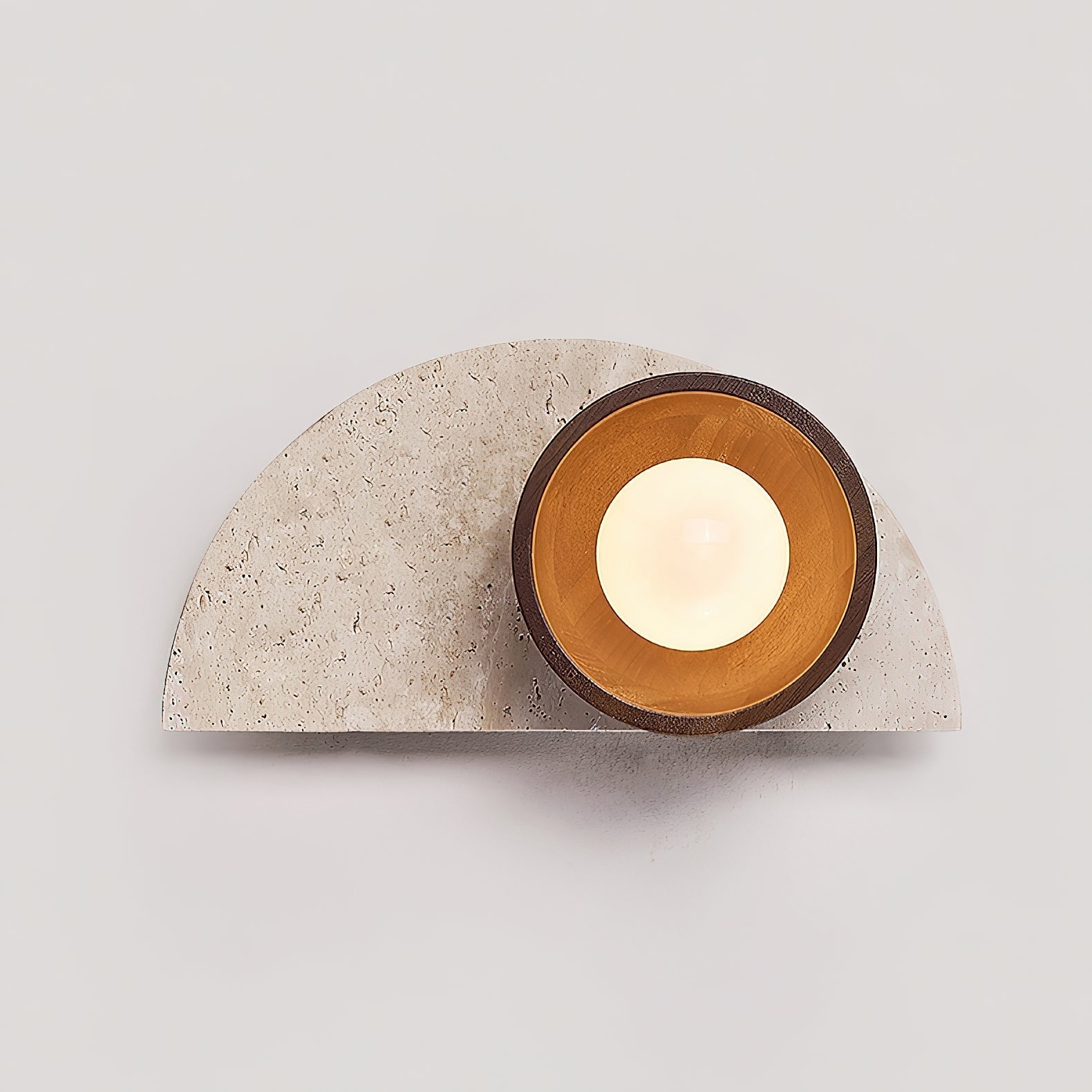 Dvaluvyi Individual Creativity Travertine Wall Lamp - Lamp Copper
