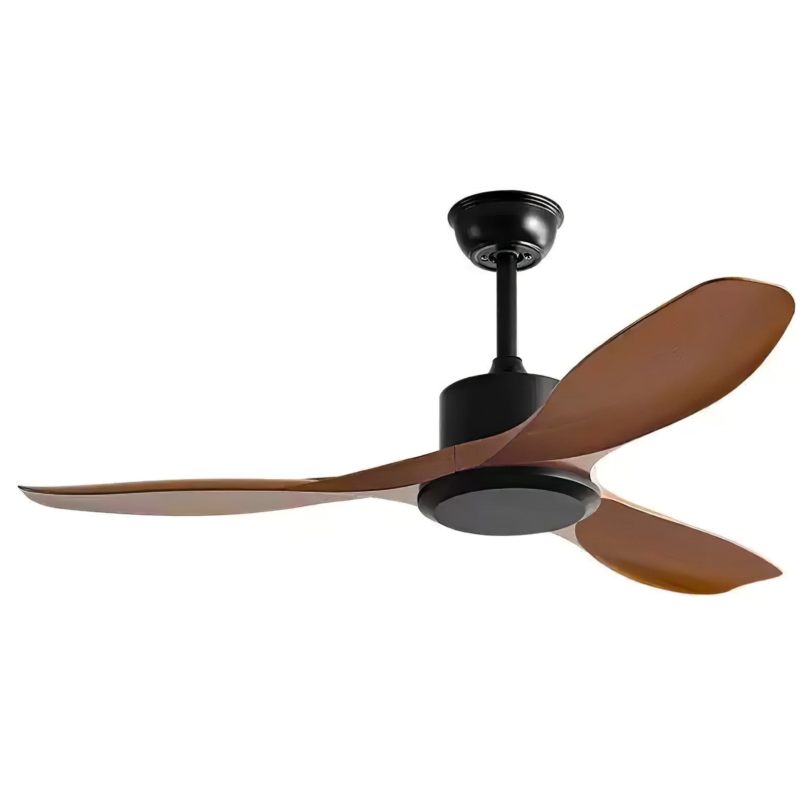 Ventilateur de plafond Meren montrant la tige de suspension réglable.