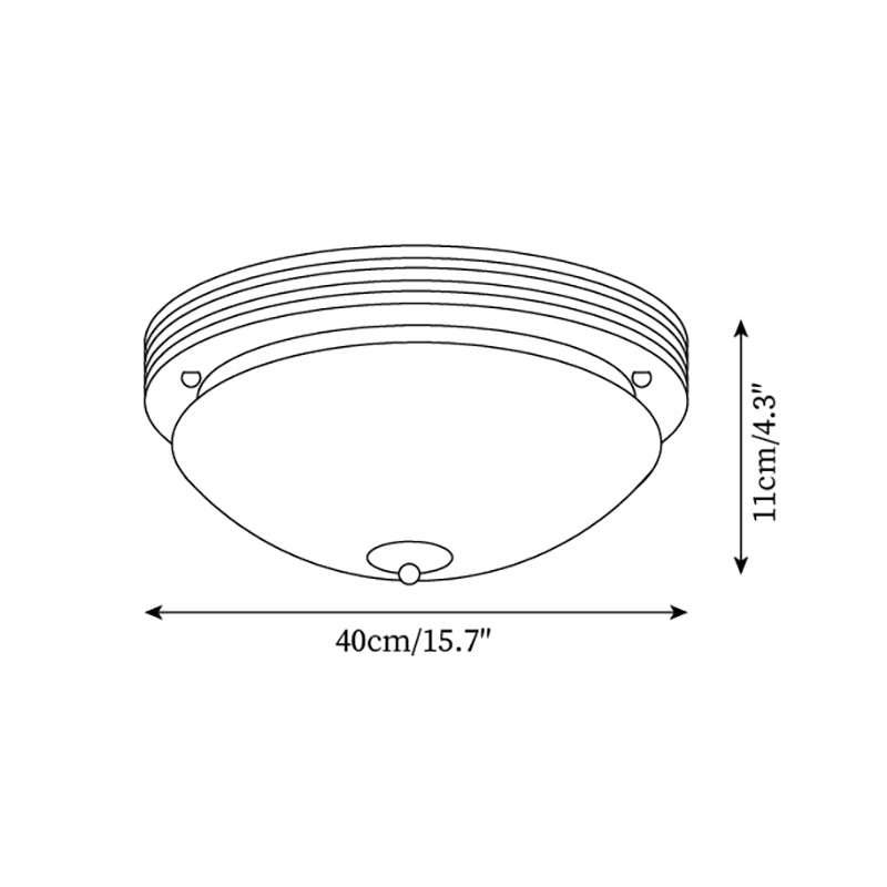 Povio & Glass Flush Mount Ceiling Light - Letslighting
