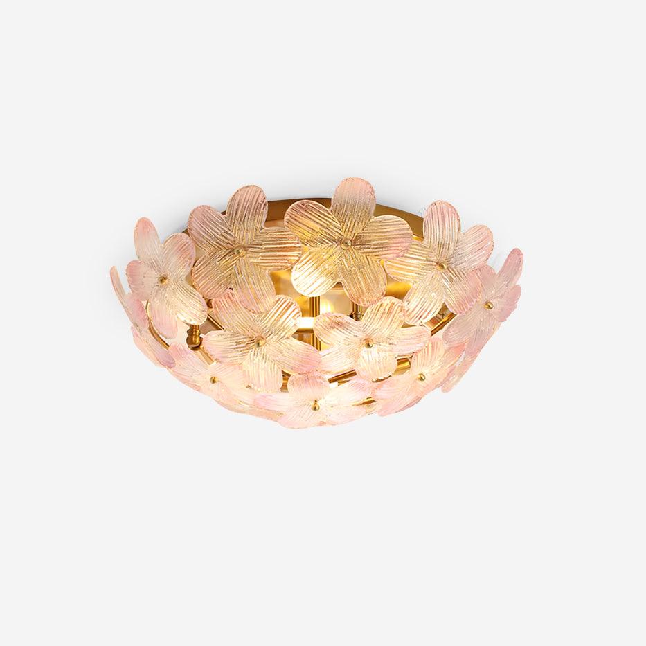 Anan Ceiling Lamp Glass Petal Wreath Romantic - Letslighting