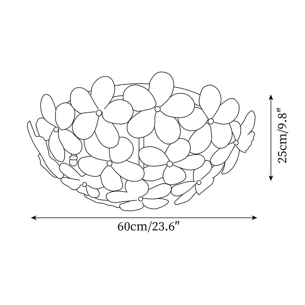 Anan Ceiling Lamp Glass Petal Wreath Romantic - Letslighting