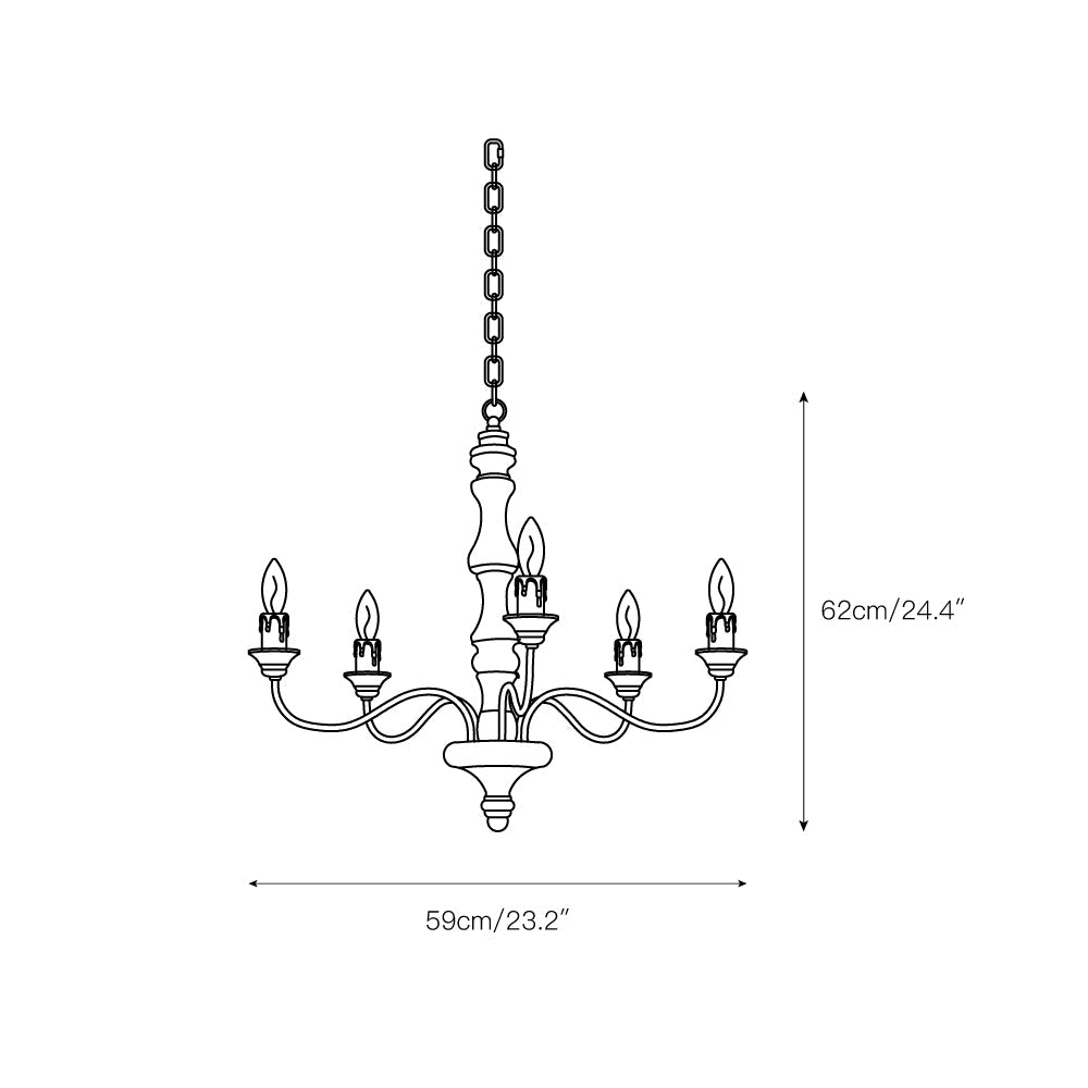Fljotuvyi Individual Creativity Wood Metal Chandelier - Lamp Copper