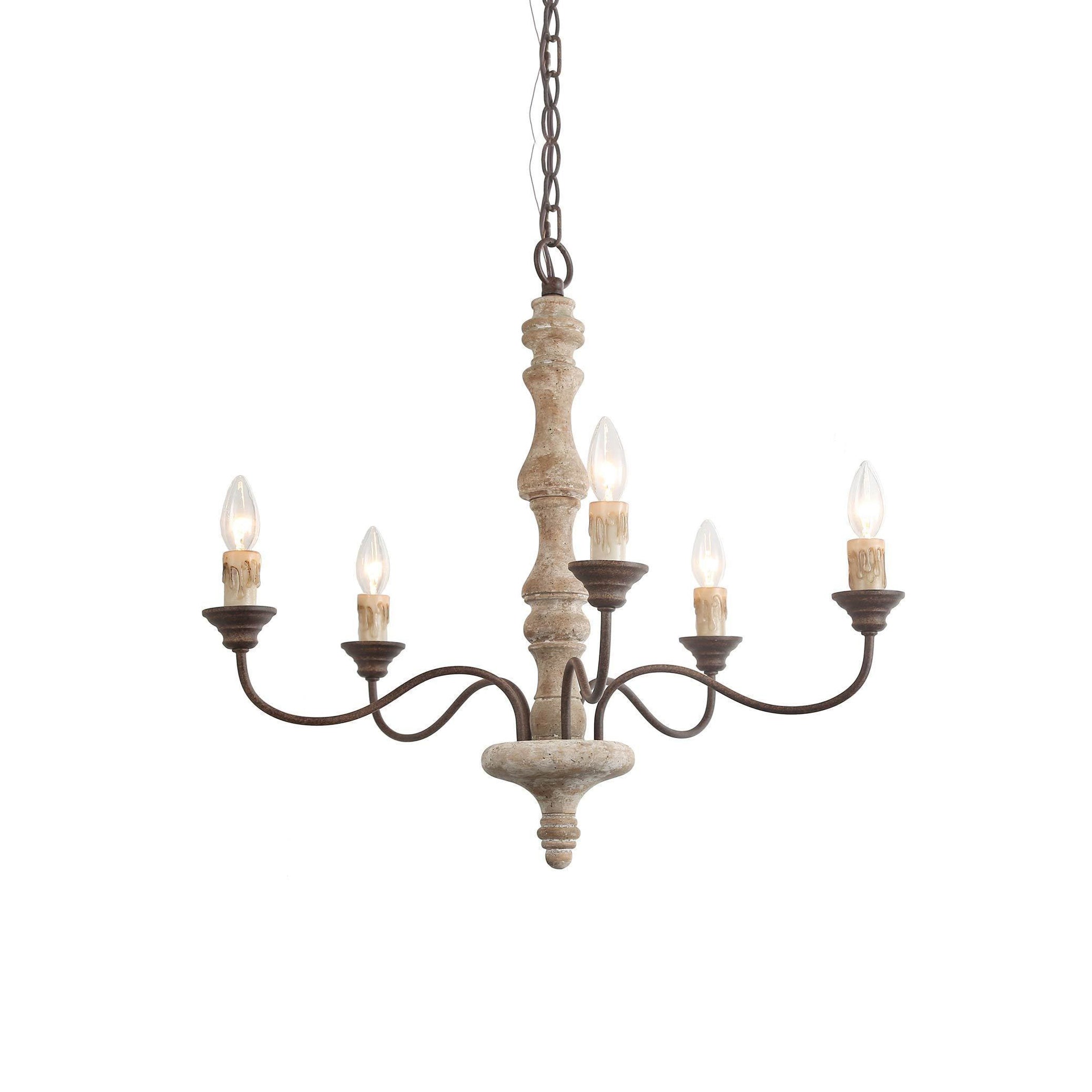 Fljotuvyi Individual Creativity Wood Metal Chandelier - Lamp Copper